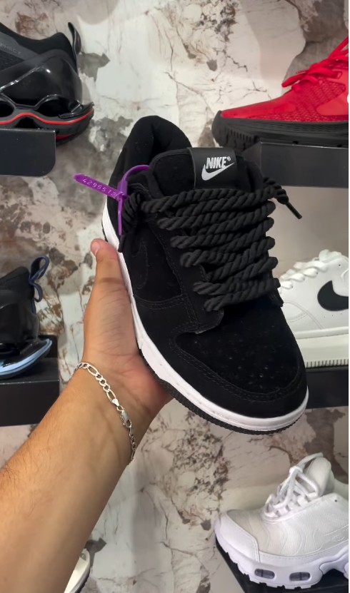 Nike Preto Cadarço Trançado
